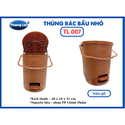 THÙNG RÁC BẦU -NHỎ  TL 007