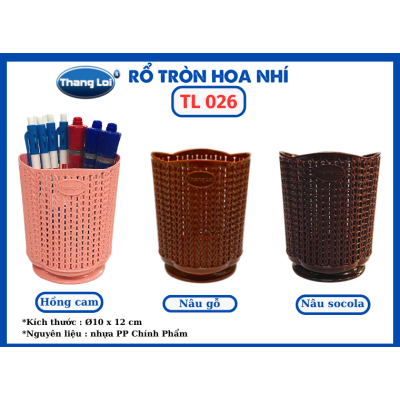 RỔ TRÒN HOA -NHÍ  TL 026