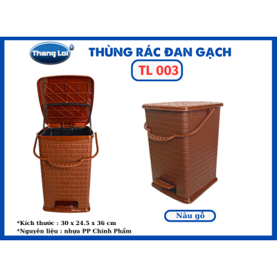 THÙNG RÁC ĐAN GẠCH - TL 003