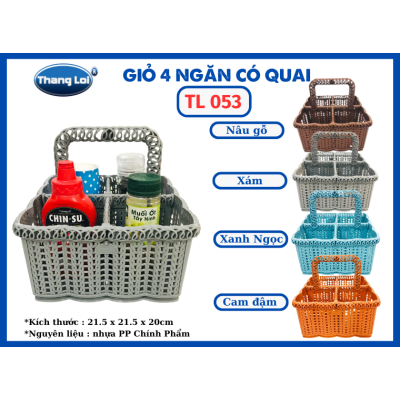 GIỎ 4 NGĂN-CÓ QUAI TL 053