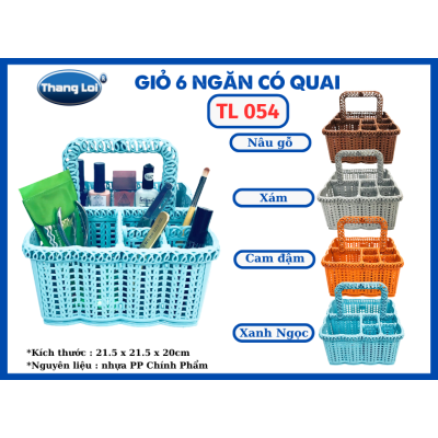 GIỎ 6 NGĂN -CÓ QUAI TL 054