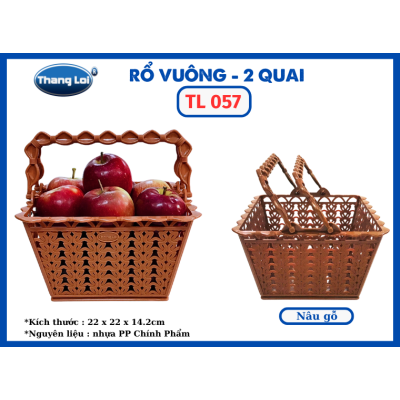 RỔ VUÔNG - 2 QUAI TL 057