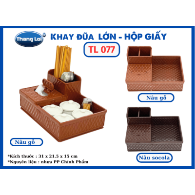 KHAY ĐŨA LỚN - HỘP GIẤY TL 077