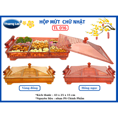 HỘP MỨT CHỮ NHẬT TL 016