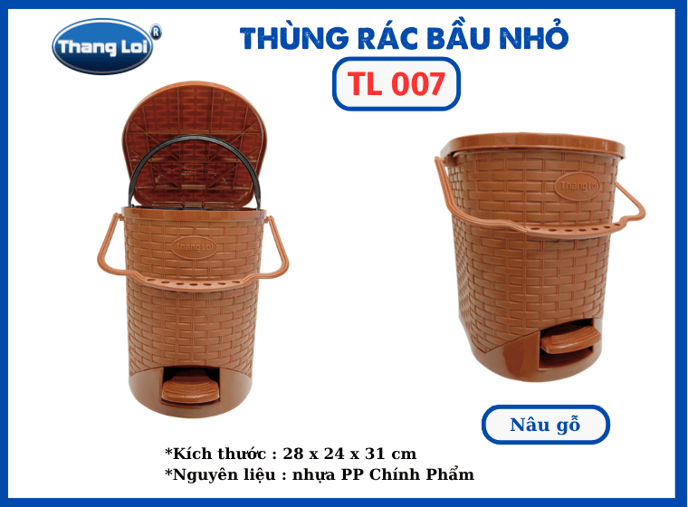 THÙNG RÁC BẦU -NHỎ  TL 007