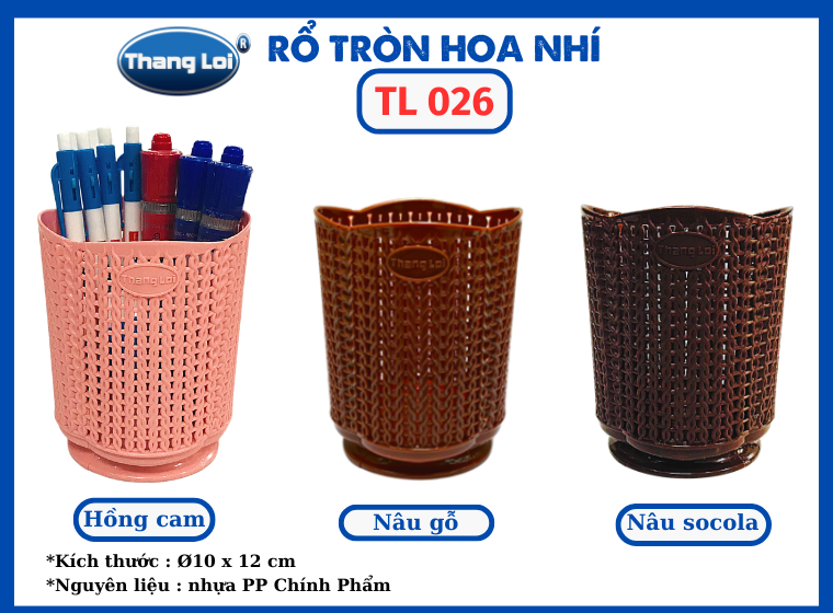 RỔ TRÒN HOA -NHÍ  TL 026