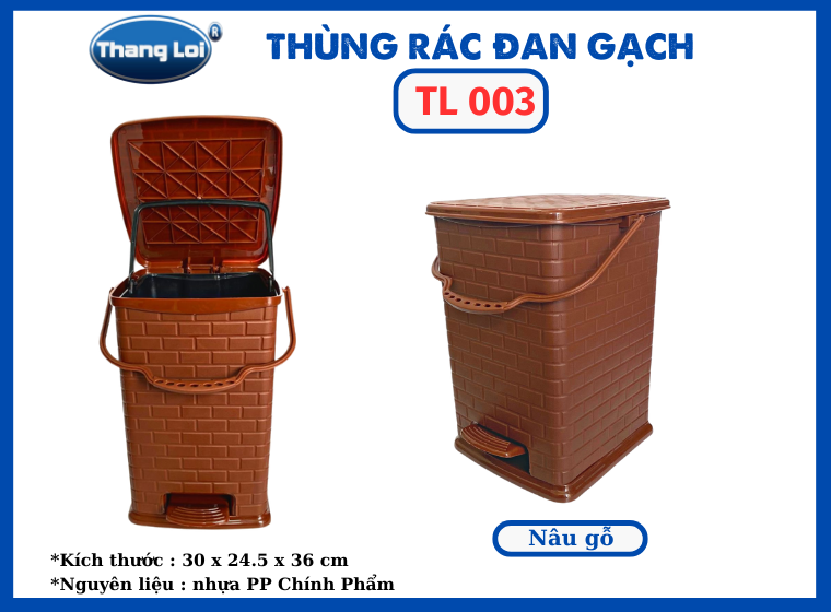 THÙNG RÁC ĐAN GẠCH - TL 003