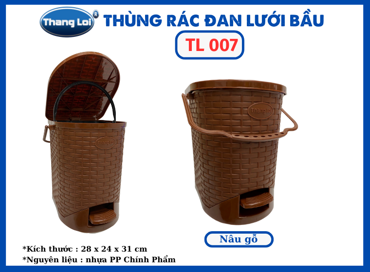 THÙNG RÁC BẦU -NHỎ  TL 007