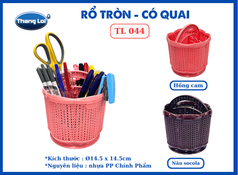 RỔ TRÒN - CÓ QUAI TL 044