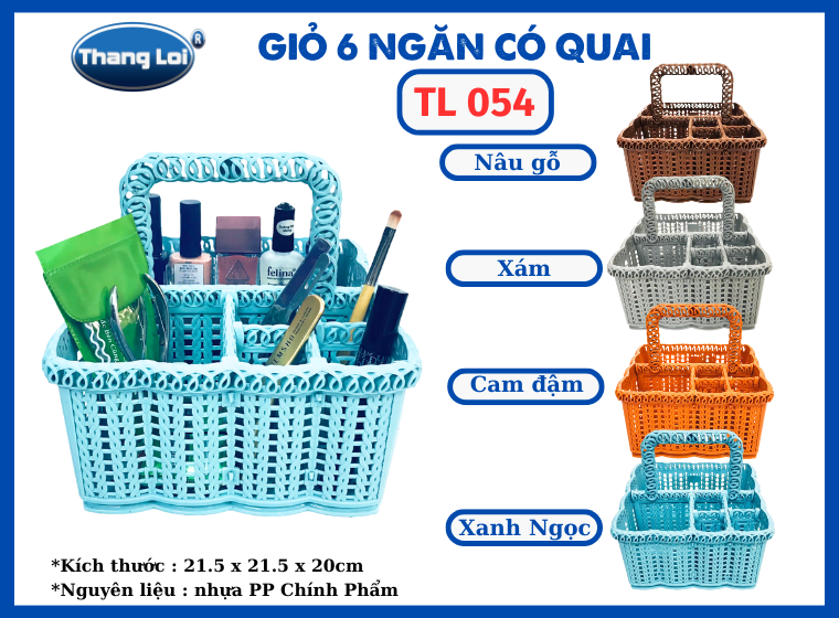 GIỎ 6 NGĂN -CÓ QUAI TL 054