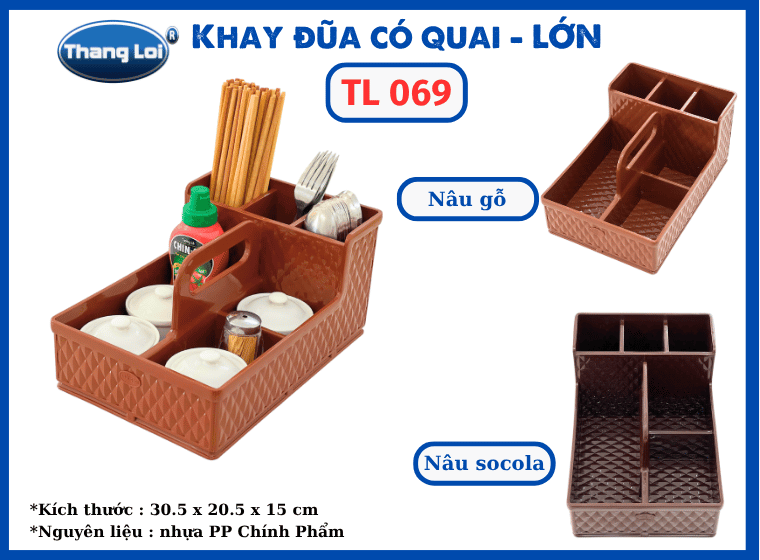 KHAY ĐŨA CÓ QUAI-LỚN  TL 069