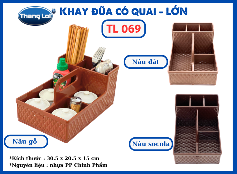 KHAY ĐŨA CÓ QUAI-LỚN  TL 069