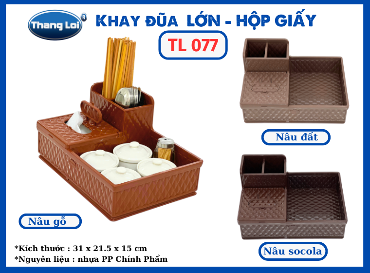 KHAY ĐŨA LỚN - HỘP GIẤY  TL 077
